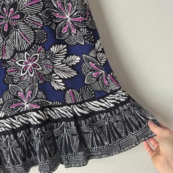 Sag Harbor Floral A Line Skirt Stretchy Waist Multi Patterned Feminine - Picture 3 of 4